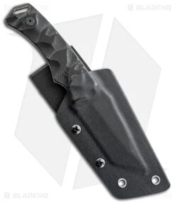 Schrade SCHF15 Knife Modified Tanto Fixed Blade (3.4" Black Plain) -Sharp Knife World schrade fixed schf15 sheath