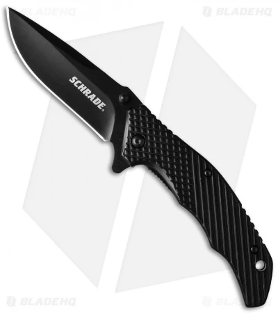 Schrade Folding Knife Frame Lock Black Textured (3.25" Black) SCH310 3 Schrade Folding Knife Frame Lock Black Textured (3.25" Black) SCH310