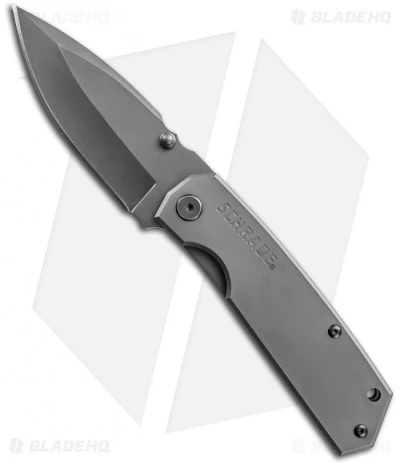 Schrade Drop Point Frame Lock Knife (3.7" Gray) SCH303 3 Schrade Drop Point Frame Lock Knife (3.7" Gray) SCH303