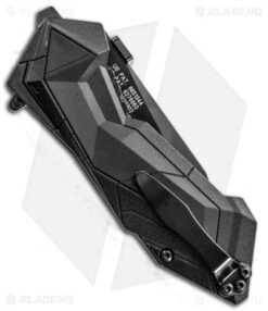 Schrade SCHA3BS Black Tanto MAGIC Spring Assisted Knife (2.9" Black Serr) -Sharp Knife World schrade magic scha3 back