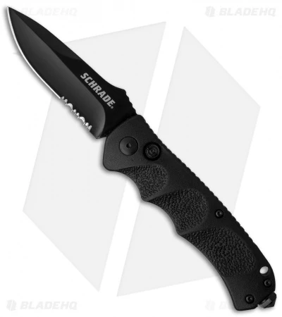 Schrade Extreme Survival Spear Point Automatic Knife (3.25" Black Serr) SC60BS 3 Schrade Extreme Survival Spear Point Automatic Knife (3.25" Black Serr) SC60BS