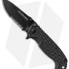 Schrade Drop Point Liner Lock Knife ABS/TPR (3.25" Black Serr) SCH001S