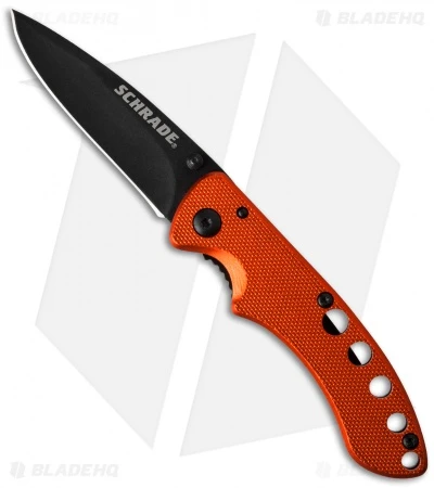 Schrade Liner Lock Knife Orange (2.5" Black) SCH107ALOR 3 Schrade Liner Lock Knife Orange (2.5" Black) SCH107ALOR