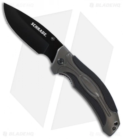 Schrade Drop Point Liner Lock Knife (3.625" Black) SCH205 3 Schrade Drop Point Liner Lock Knife (3.625" Black) SCH205