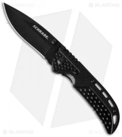 Schrade Liner Lock Knife Black (3" Black) SCH212