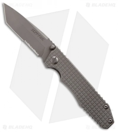 Schrade Tanto Frame Lock Knife (3.375" Gray Serr) SCH308S 3 Schrade Tanto Frame Lock Knife (3.375" Gray Serr) SCH308S