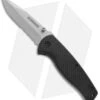 Schrade Folding Knife Black Folding Knife (3.375" Bead Blast Serr) SCH403S -Sharp Knife World schrade sch403s serrated carbon fiber