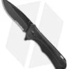 Schrade Drop Point Liner Lock Knife (3.75" Black Serr) SCH501S