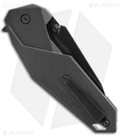 Schrade SCHA5B Clip Point Spring Assisted Knife (3.375" Black Plain) -Sharp Knife World schrade scha5bs side