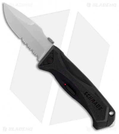 Schrade SCHA6LS Drop Point Spring Assisted Knife (3.75" Bead Blast Serr) 3 Schrade SCHA6LS Drop Point Spring Assisted Knife (3.75" Bead Blast Serr)