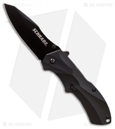 Schrade SCHA7B Clip Point Spring Assisted Knife (3.25" Black Plain) 3 Schrade SCHA7B Clip Point Spring Assisted Knife (3.25" Black Plain)