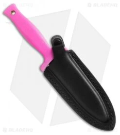 Schrade Fixed Blade Knife Small Boot Knife Pink TPE (3.6" Black Plain) SCHF19HPF -Sharp Knife World schrade schf19hp schf19hpf sheath