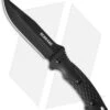 Schrade Fixed Blade Knife Full Tang Black TPE (5" Black Plain) SCHF30 -Sharp Knife World schrade schf30