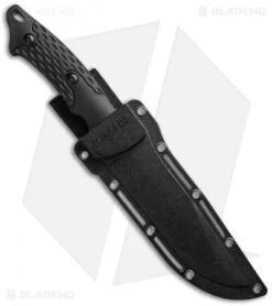 Schrade Fixed Blade Knife Full Tang Black TPE (5" Black Plain) SCHF30 -Sharp Knife World schrade schf30 sheath