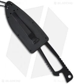 Schrade Extreme Survival Neck Knife (3.1" Black Serr) SCHF5SN -Sharp Knife World schrade schf5sn serr fixed zytel sheath