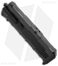 Schrade Viper OTF Assisted Knife Gray (3.375" Black Serr) SCHOTF8TBS -Sharp Knife World schrade schotf8tbs side cm