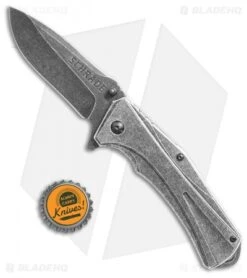 Schrade Liner Lock Knife Stonewash Stainless Steel (3.25" Stonewash) SCH506 -Sharp Knife World schrade sw SCH506 BHQ 61960 dl bottlecap
