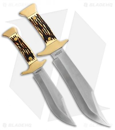 Schrade Uncle Henry 2 Piece Bowie Fixed Blade Knife Set Polymer (Satin 7Cr17MoV) 3 Schrade Uncle Henry 2 Piece Bowie Fixed Blade Knife Set Polymer (Satin 7Cr17MoV)