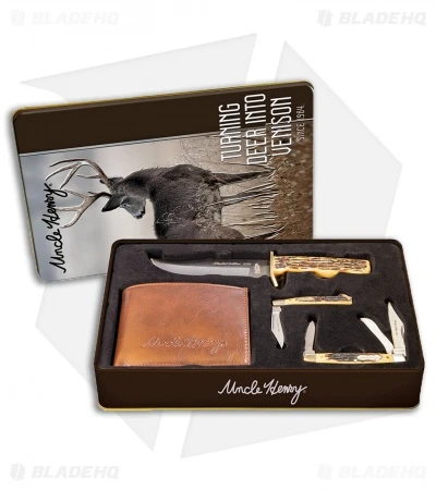 Schrade Uncle Henry Limited Edition Knife & Wallet Gift Set 3 Schrade Uncle Henry Limited Edition Knife & Wallet Gift Set